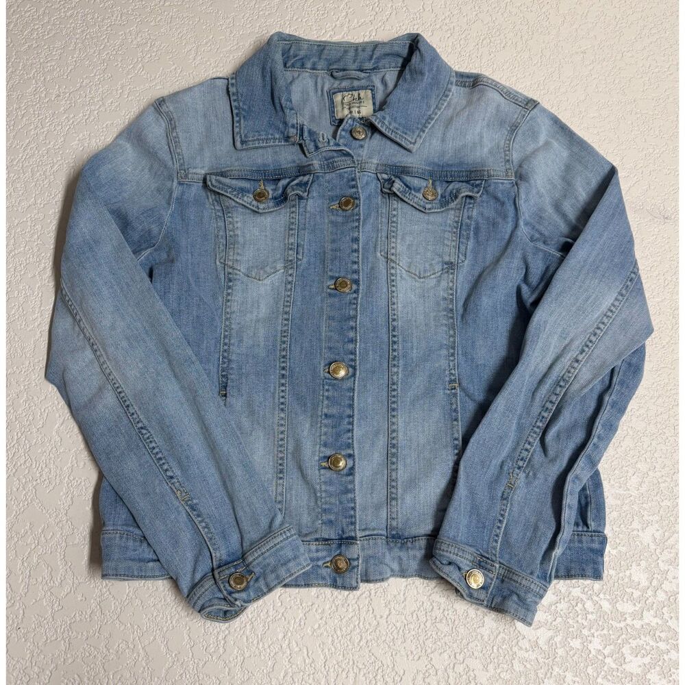 Clockhouse Light Wash Stretch Denim Jacket Women’s L
